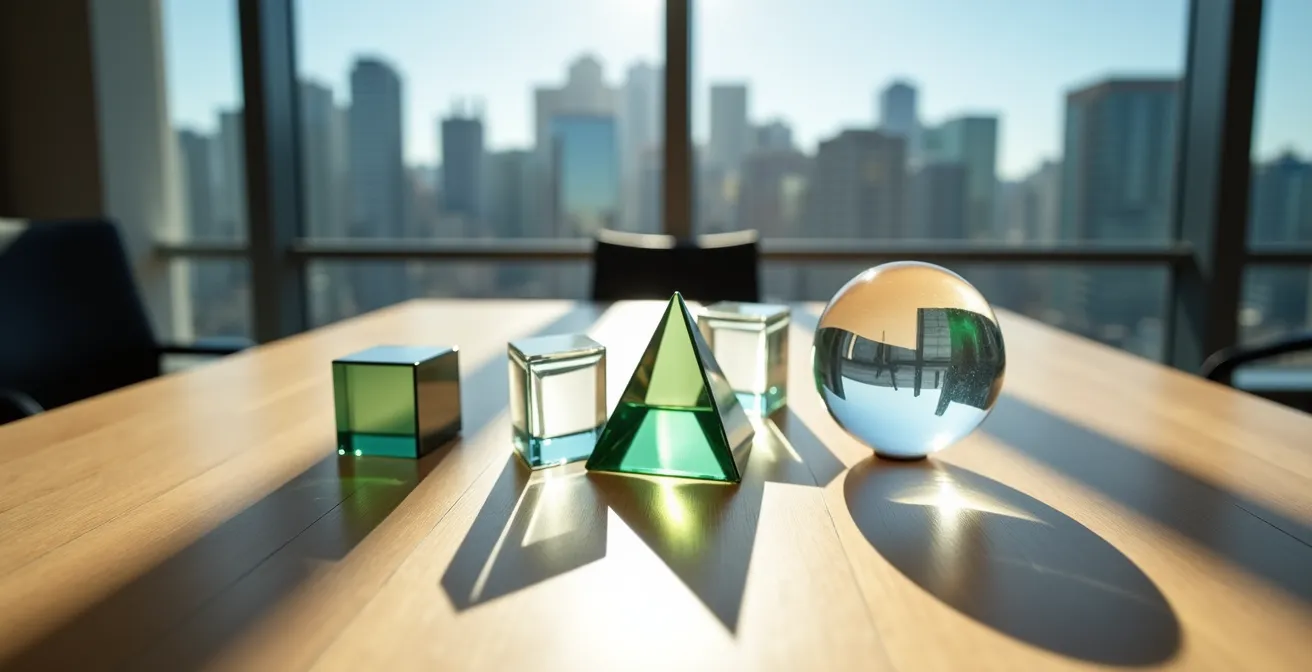 Bureau moderne avec documents administratifs et entrepreneurs discutant des différentes structures juridiques pour entreprises sociales